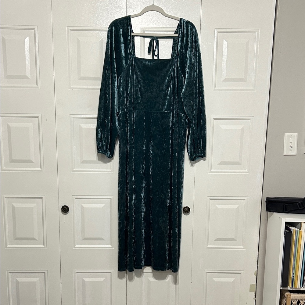 Ava & Viv Teal Long Sleeve Dress